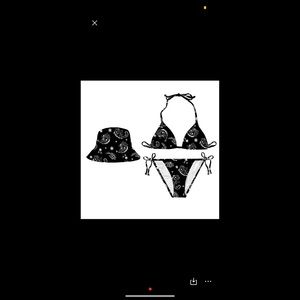 Black bandanna bikini set